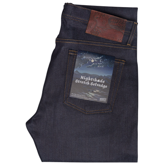 NAKED AND FAMOUS - NIGHTSHADE STRETCH SELVEDGE DENIM - WEIRD GUY