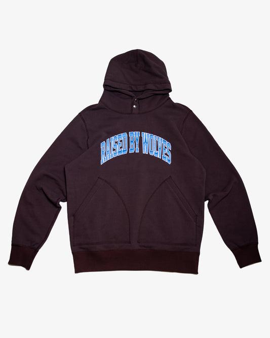 RAISED BY WOLVES - COLLEGIATE TWO-POCKET SNAP HOODIE